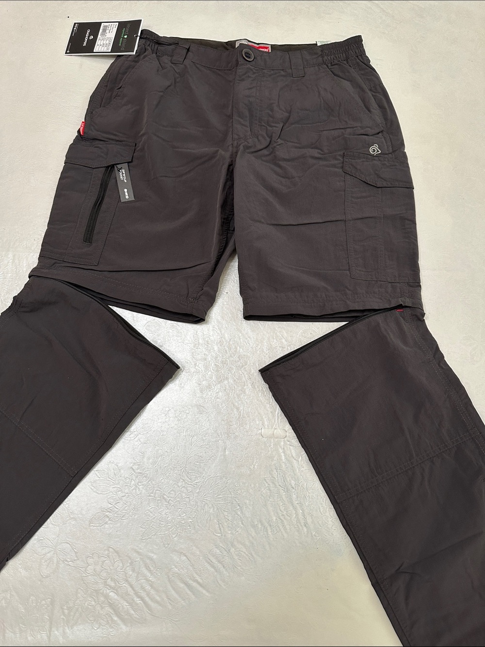 Craghoppers NOSILIFE CONVERTIBLE TROUSER - Blk Pepper